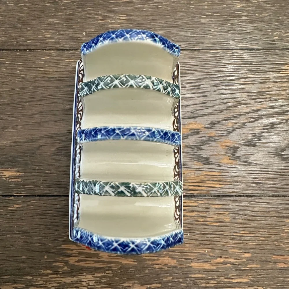 Polish Pottery Toast Holder 6